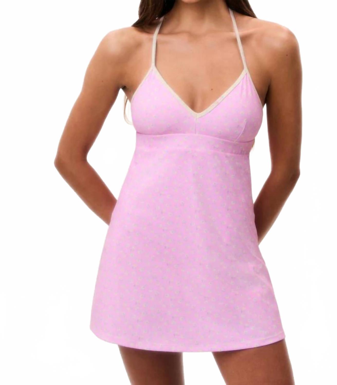 New Loveshackfancy Lashinda Mini Dress In Polaroid Rose